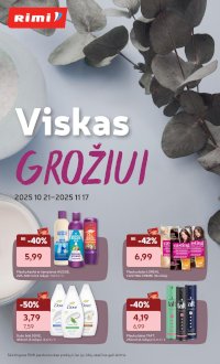 RIMI - Grožio prekių katalogas (2025 10 21 - 2025 11 17) - Leidinio nuotrauka