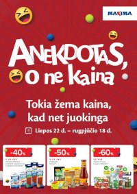 MAXIMA - Anekdotas, o ne kaina (2025 07 22 - 2025 08 18) - Leidinio nuotrauka