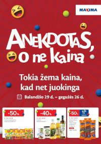MAXIMA - Anekdotas, o ne kaina (2025 04 29 - 2025 05 26) - Leidinio nuotrauka