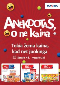 MAXIMA - Anekdotas, o ne kaina (2025 01 07 - 2025 02 03) - Leidinio nuotrauka