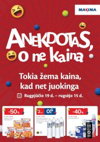 MAXIMA - Anekdotas, o ne kaina (2025 08 19 - 2025 09 15) - Leidinio nuotrauka