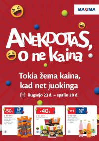 MAXIMA - Anekdotas, o ne kaina (2025 09 23 - 2025 10 20) - Leidinio nuotrauka