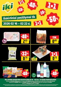 Specialūs pasiūlymai IKI parduotuvės klientams (2026-02-16 - 2026-02-22) - Leidinio nuotrauka