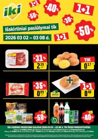 Specialūs pasiūlymai IKI parduotuvės klientams (2026-03-02 - 2026-03-08) - Leidinio nuotrauka