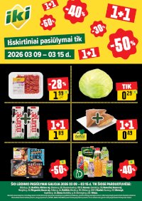 Specialūs pasiūlymai IKI parduotuvės klientams (2026-03-09 - 2026-03-15) - Leidinio nuotrauka